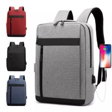 15,6 Zoll Herren Damen Laptop Rucksack Wasserdicht USB Rucksack Schule Schultertasche