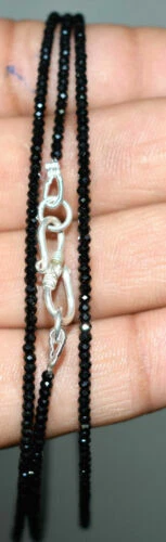 Gioielli di lusso nero in argento sterling pietra principale spinello