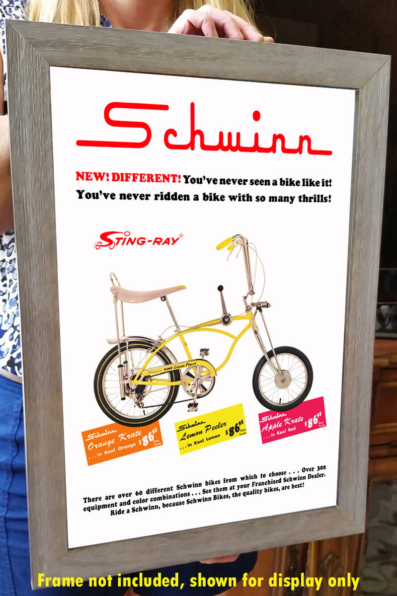 Schwinn Sting-Ray Bike Vintage-Style Advertising Poster | eBay Schwinn Sting-Ray Bike Vintage-Style Advertising Poster | eBay