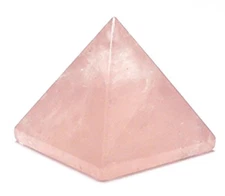 PYRAMID (DISCOUNT : IMPERFECT) - ROSE QUARTZ 25-35mm Crystal with Card & Pouch