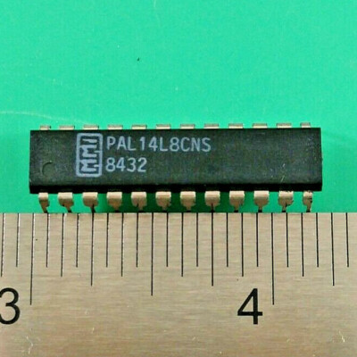 LOT OF 2 MONOLITHIC MEMORIES INC PAL14L8CNS PLD ARRAY TTL PDIP-24     MMI