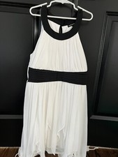 NWT Girl's Sequin Hearts Formal Dress Special Occasion Black White Size Youth 14