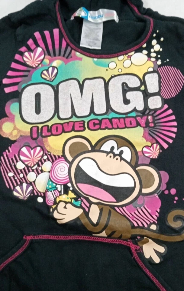 Sudadera con Capucha Bobby Jack SS Multicolor Niñas Pequeña 7/8 Mono OMG I Love Candy Design Foto 2 de 4
