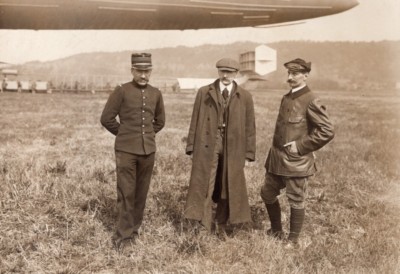 Frankreich Lamotte Breuil Luftfahrt Luftschiff Clement Bayard Pilot altes Rollenfoto 1911