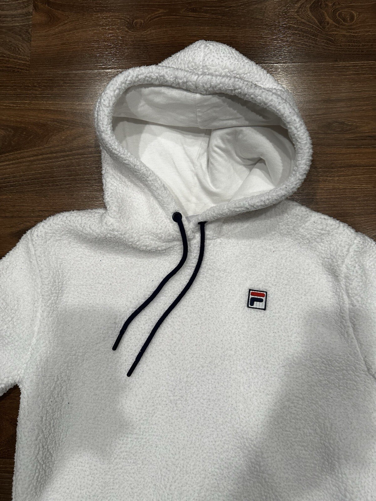 Fila Felpa Donna Sherpa con Cappuccio Pullover Felpa Bianca Taglia S