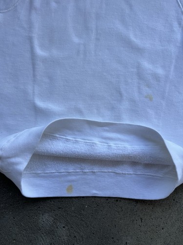Vintage Sweatshirt Mens 1950s 1960s Freedom Sleeve White Cotton - Picture 11 of 17