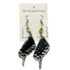 The Mystical Moons Ethically Sourced Encased Butterfly Wing Earrings