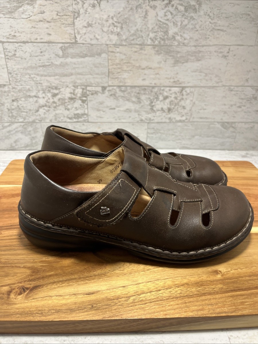 Finn Comfort Quebec Womens Sz 37 Brown Leather Closed Toe