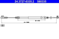 Ate Bremsseil Seilzug Feststellbremse 24.3727-0335.2 FüR CitroËN C5 2 Break 1