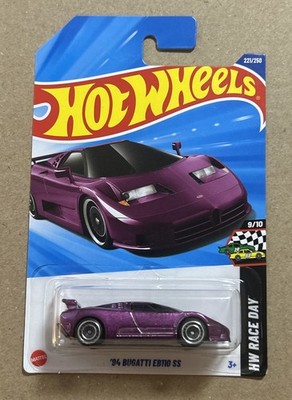 2025 Hot Wheels  94 Bugatti EB110 SS Super Treasure Hunt STH HW Race Day Purple