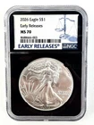 2026 1 oz Silver $1 American Eagle MS 70 Early Release Fine Silver NGC #628-3