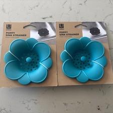 Umbra Poppy Sink Strainers Set Of 2 Blue silicone