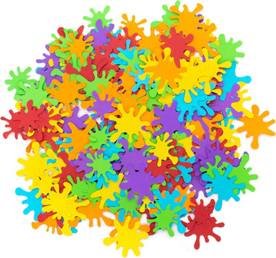 , 200 Pack Paint Splatter Confetti 6 Colors Art Splash for Birthday Party Decora