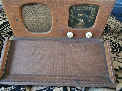 Zenith 6G501M Tube Radio 1941 Wave Magnet 6A19 TESTED Works Clean Vintage