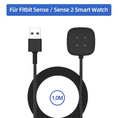 USB Ladegerät Für Fitbit Sense / Sense 2 Smart Watch Magnetisch Ladekabel 1m