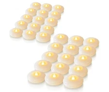 Homemory 48 Pack 3” Flameless Led Floating Candles, 200 Hour White Battery..R1W4