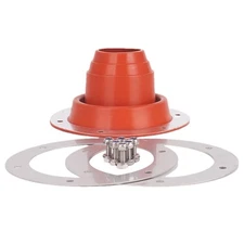 Silicone Metal Roof Pipe Flashing Stove Jack Kit Tent Heat Resistant Round Base