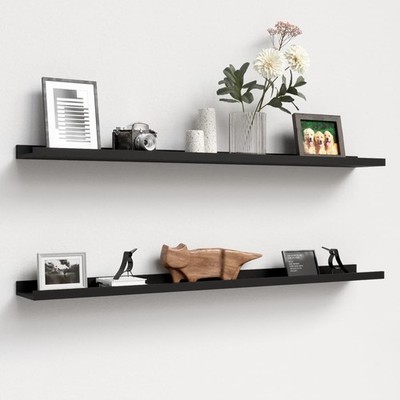 47.2 Inches Long Floating Shelves Wall Mounted, 2 Set Modern Wall Shelf for