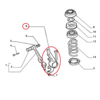 Vorderer Linker FederbeinträGer Fiat UNO - Fiorino - Duna Original 7703687