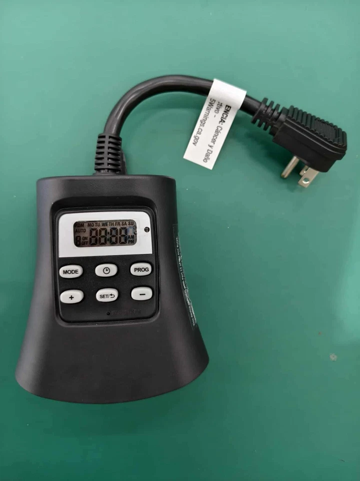 Temporizador digital exterior de 3 vías resistente a la intemperie, ajustes programables de 7 días Foto 2 de 2