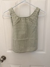 The Sunday Collective Girls Gingham Pattern Sleeveless Top, Size 8-9, NWT