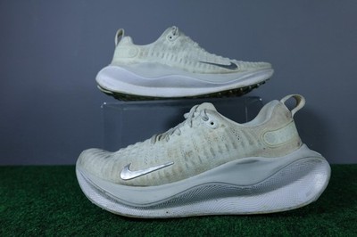 Nike ZoomX Invincible Run Flyknit Shoes Womens Sz 9.5 White Silver Road Running