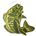 Vintage Fishing Bass Sign - Fish Wildlife Signage Paw Paw Porcelain Gas Sign