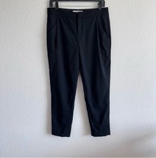 Everlane‎ Black Wool The Slouchy Pleated Ankle Trouser Pant 4 Black Tapered