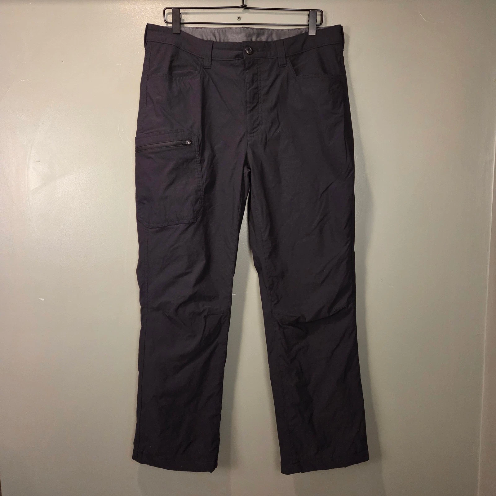 Eddie Bauer Men's Fleece-Lined Softshell Pants, Size 36x30, Black, Hiking Winter