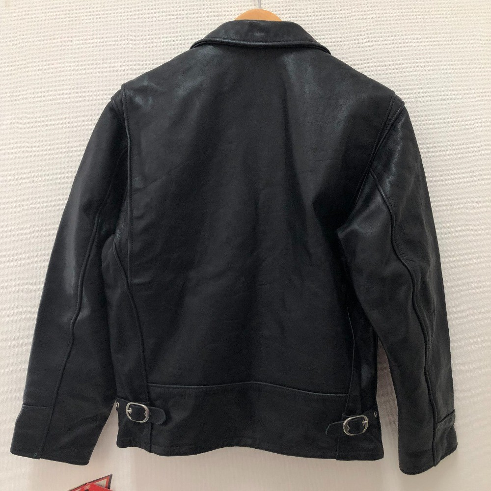 Schott Men's Leather Trucker Jacket Size 38 Black Vintage B