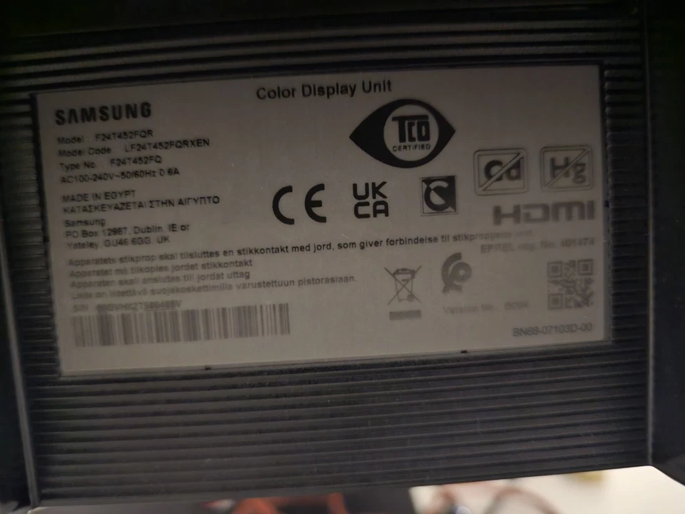 Samsung F24T452FQR 24 Zoll Full HD IPS LCD Business Monitor - Schwarz - Bild 2 von 2