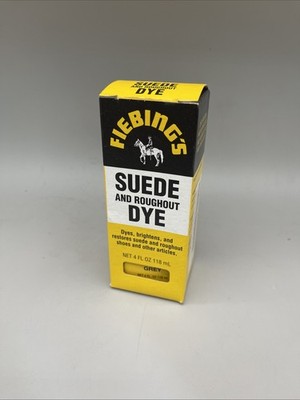 Fiebing's Leather Dye Grey 4 oz. with Applicator for Shoes Boots Bags Brand New