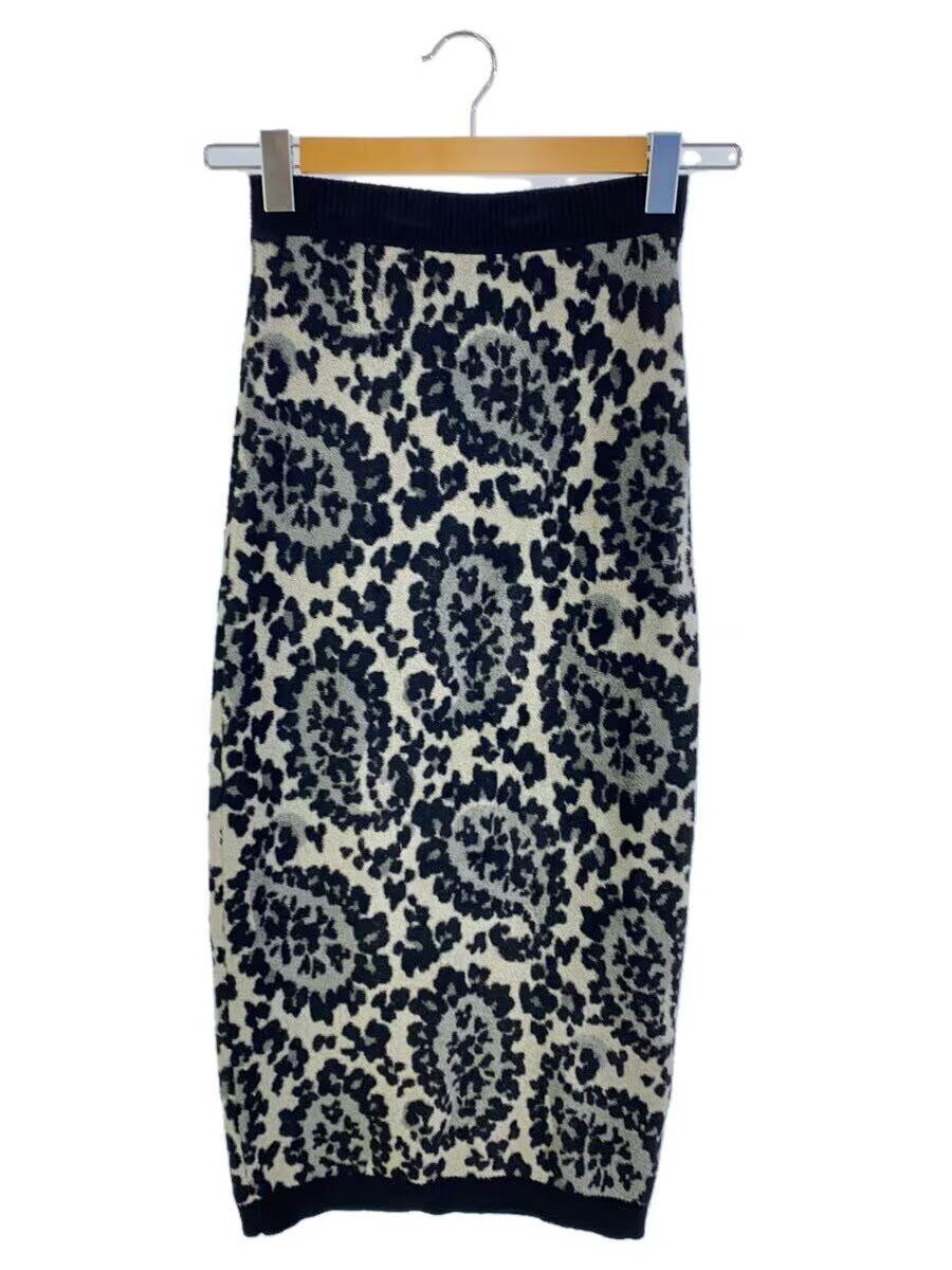 FENDI Long Skirt 38 GRY Paisley