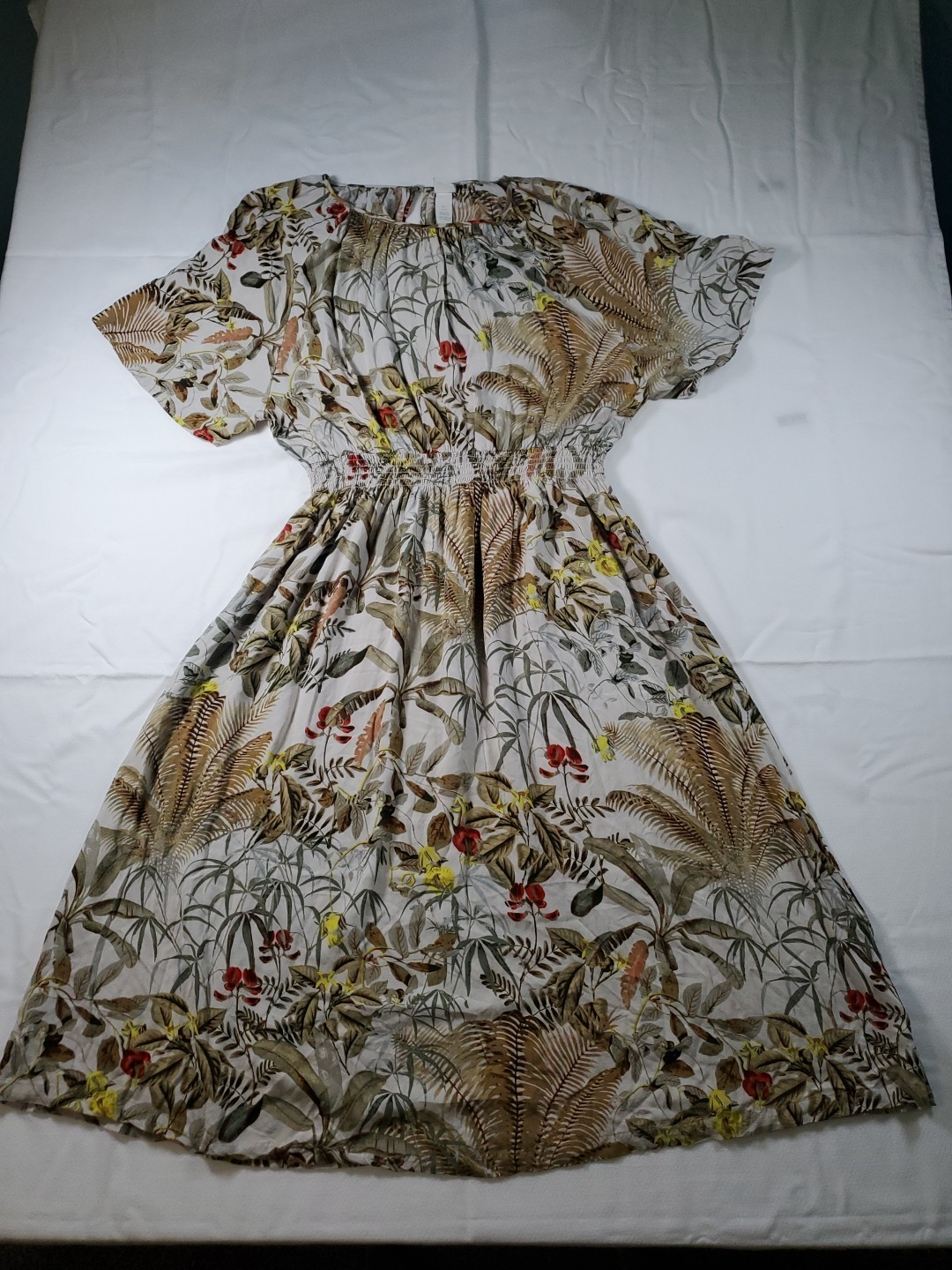 H&M Pullover Tropical Short Sleeve Women's Dress Large