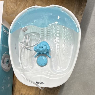 Beurer FB13 Foot Bath Blue/White Bubble Massage Water Tempering Removable Roller