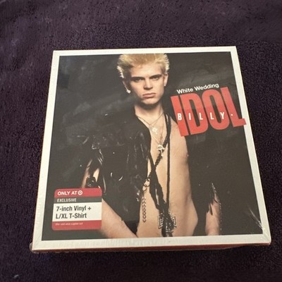 New Sealed Billy Idol  white Wedding  Box W 7  & Shirt Sz L/XL
