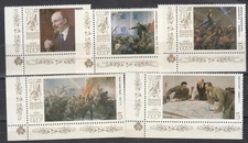 Russia 1987 Mi#5748-52 70° Anniversario della Grande Rivoluzione d'Ottobre set 5 francobolli