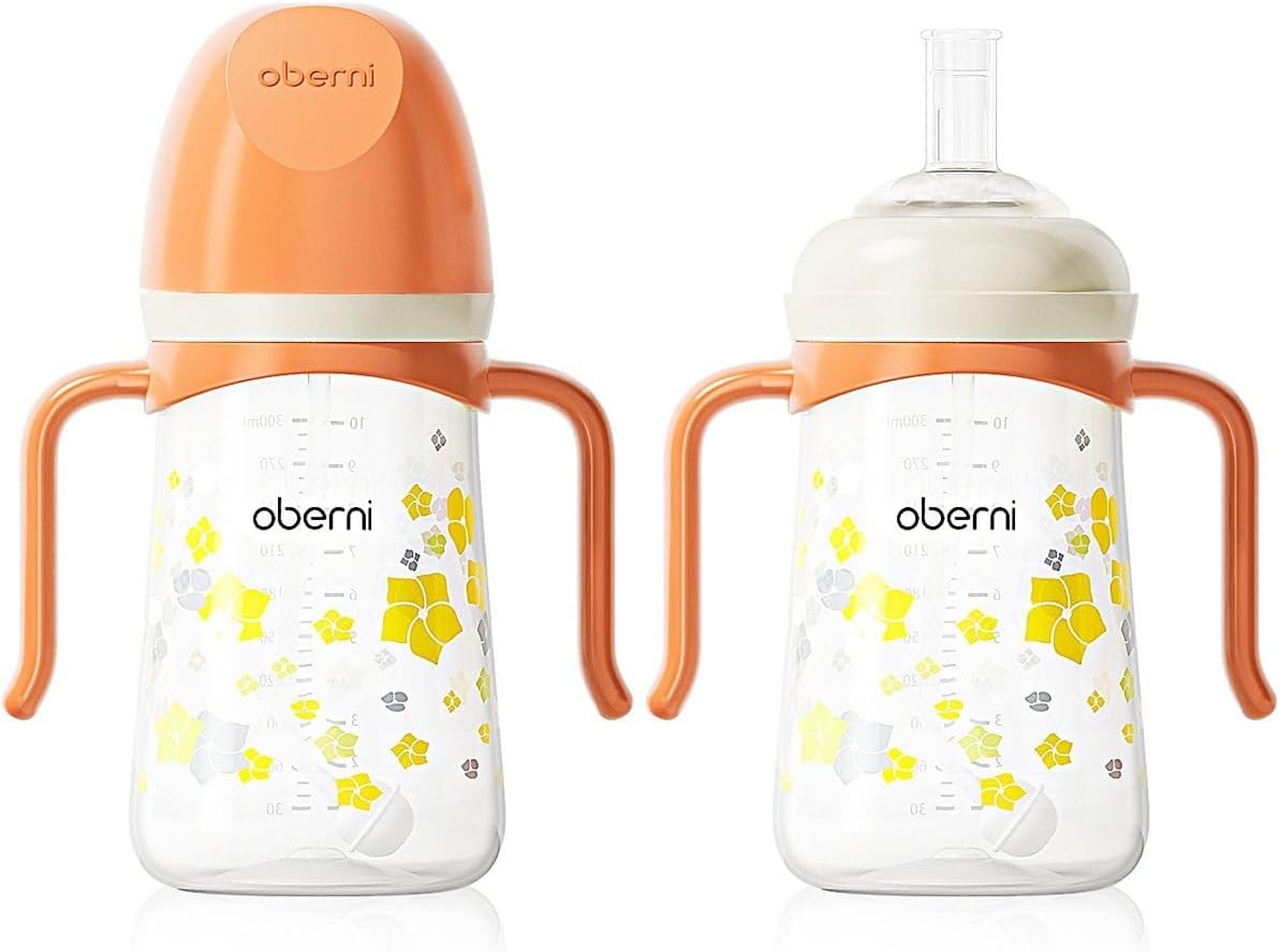 Toddler Sippy Cup, Weighted Straw Baby Drinking Water Bottle with Valved Spout