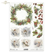 Vintage Christmas Elements #2439 | A4 Rice Paper | Paper for Decoupage | ITD