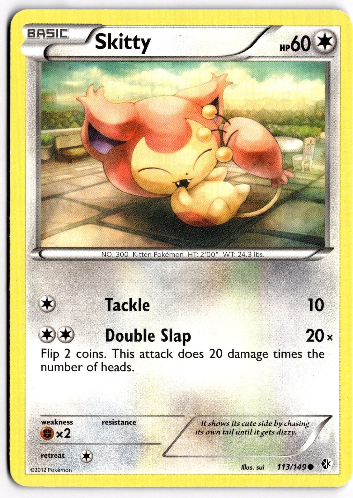 Pokemon TCG Skitty 113/149 Boundaries Crossed Common MP