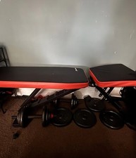 Adjustable Bench + 22kg Dumbbells (Each) – Full Home Gym Set