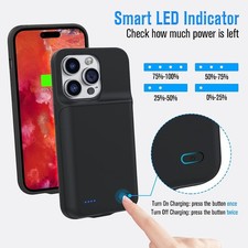 Battery Charger Case Power Bank Cover Fast Charger For iPhone 11 12 13 14 15 16