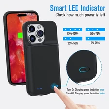 Battery Charger Case Power Bank Cover Fast Charger For iPhone 11 12 13 14 15 16