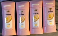 4 Dove Crumbl Deodorant Stick Crumbl Lemon Glaze Aluminum Free 2.6 OZ
