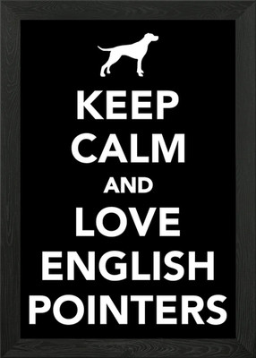 English Pointer Framed Wall Art Poster Canvas Print Picture