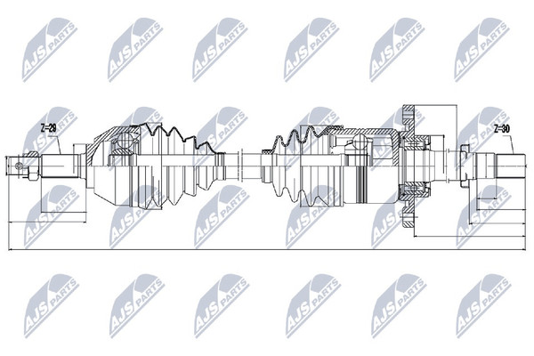 NTY Antriebswelle NPW-NS-049 FüR Koleos Renault Nissan Qashqai 1 Dci HY0K 4X4 2-image