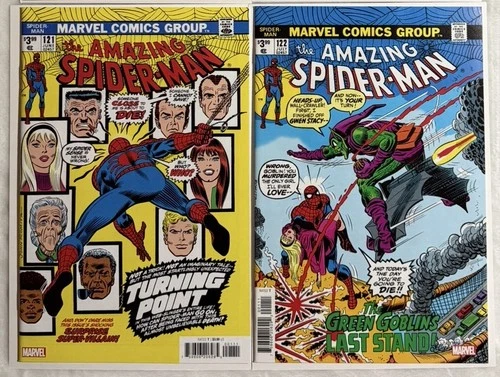 Amazing Spider-Man Lot #121 & 122 Facsimile | Death Gwen Stacy  BRAND NEW NM/NM+