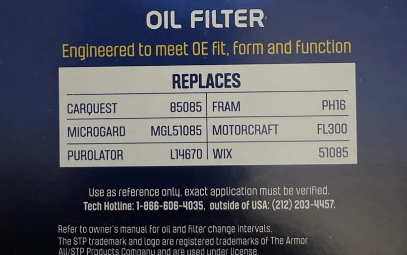 Filtro de aceite de motor STP S16. Diseñado para durar hasta 5000 millas entre cambios Foto 4 de 4