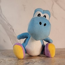 NINTENDO SAN EL SUPER MARIO BLUE YOSHI STUFFED ANIMAL PLUSH CIRCA 2018