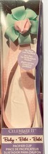 Horizon Pacifier Holder Clip Floral Flower Teal Pink Shower Gift Baby New